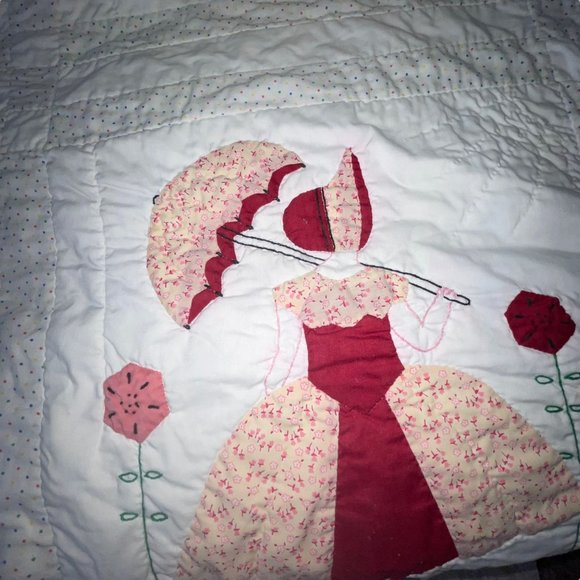 Handmade Hand Crafted Prairie Quilt Granny Square Prinoline Cottagecore 99X74 - Picture 4 of 12